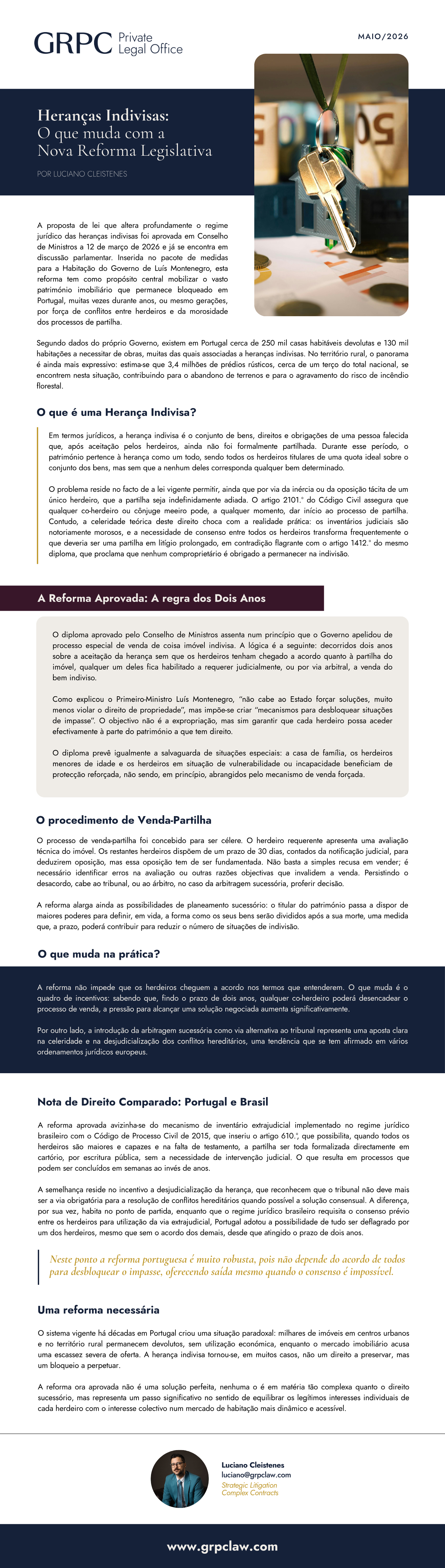 Pré-visualização: Heranças Indivisas: O que muda com a Nova Reforma Legislativa